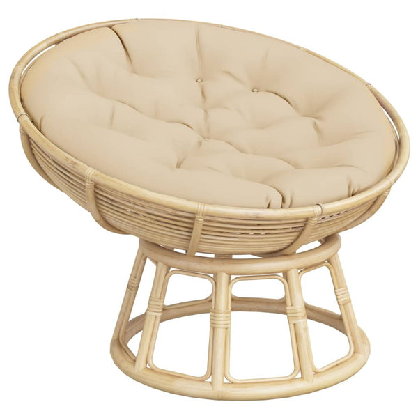 Rundes Kissen Beige Ø 100cm Oxford