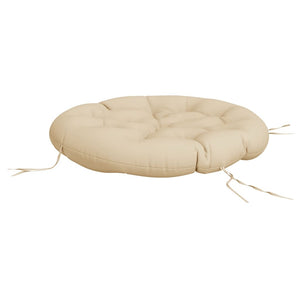 Rundes Kissen Beige Ø 100cm Oxford