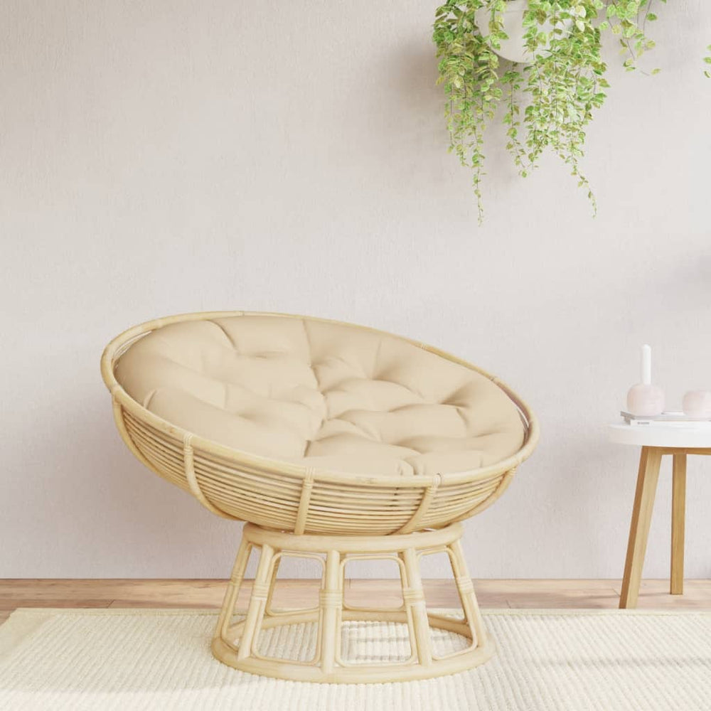 Rundes Kissen Beige Ø 100cm Oxford