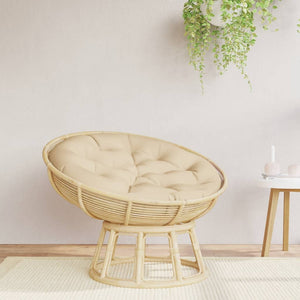 Rundes Kissen Beige Ø 100cm Oxford