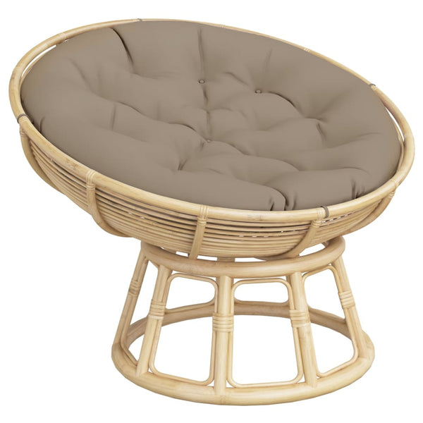 Rundes Kissen Taupe Ø100cm Oxford-Gewebe