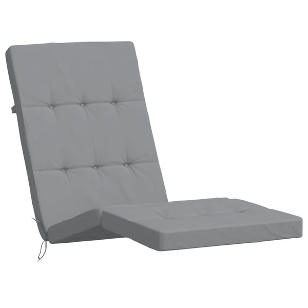 Liegestuhlauflagen 2er-Set Grau Oxford-Gewebe
