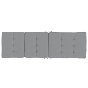 Liegestuhlauflagen 2er-Set Grau Oxford-Gewebe