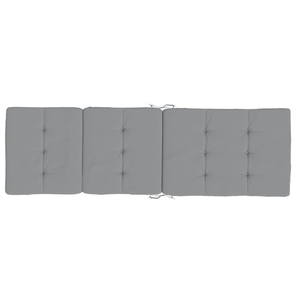 Liegestuhlauflagen 2er-Set Grau Oxford-Gewebe