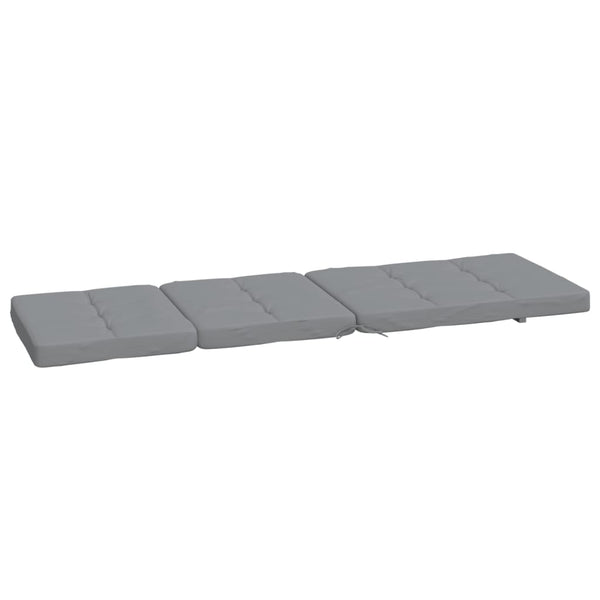 Liegestuhlauflagen 2er-Set Grau Oxford-Gewebe