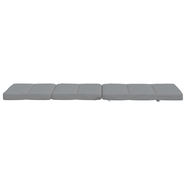 Liegestuhlauflagen 2er-Set Grau Oxford-Gewebe
