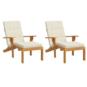 vidaXL Coussins de chaise longue 2 pcs Crème Tissu Oxford