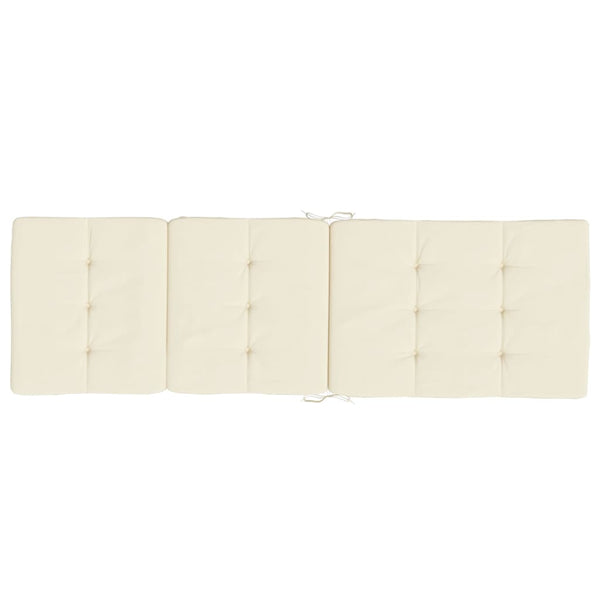 vidaXL Coussins de chaise longue 2 pcs Crème Tissu Oxford
