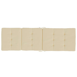 Liegestuhlauflagen 2er Set Beige Oxford