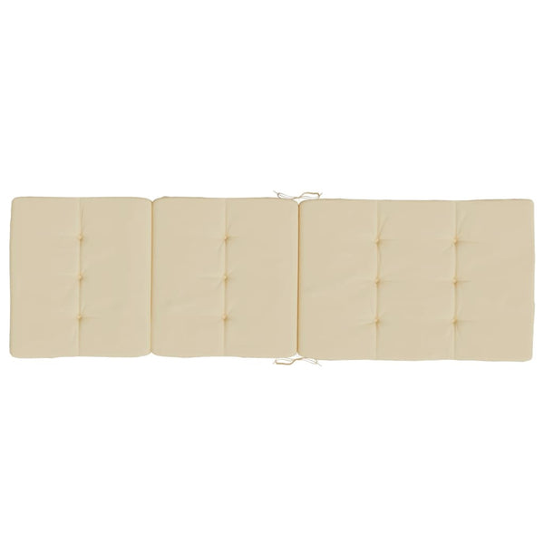 Liegestuhlauflagen 2er Set Beige Oxford