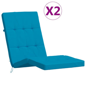 Liegestuhlauflagen Hellblau Oxford-Gewebe 2er Set