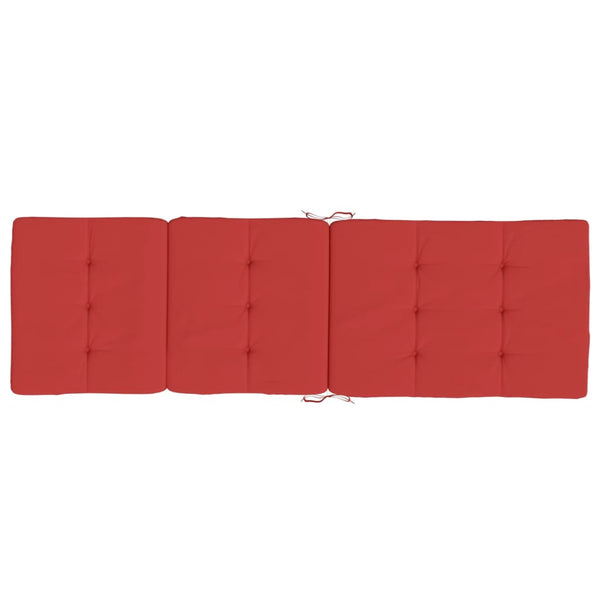 Liegestuhlauflagen 2er Set Rot Oxford