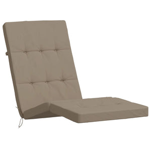 Liegestuhlauflagen 2er Set Taupe Oxford