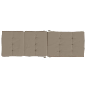 Liegestuhlauflagen 2er Set Taupe Oxford