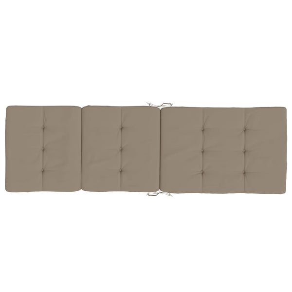 Liegestuhlauflagen 2er Set Taupe Oxford