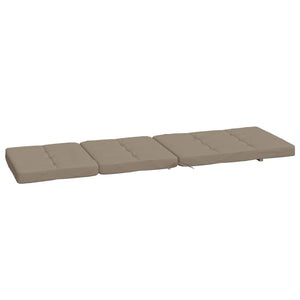 Liegestuhlauflagen 2er Set Taupe Oxford