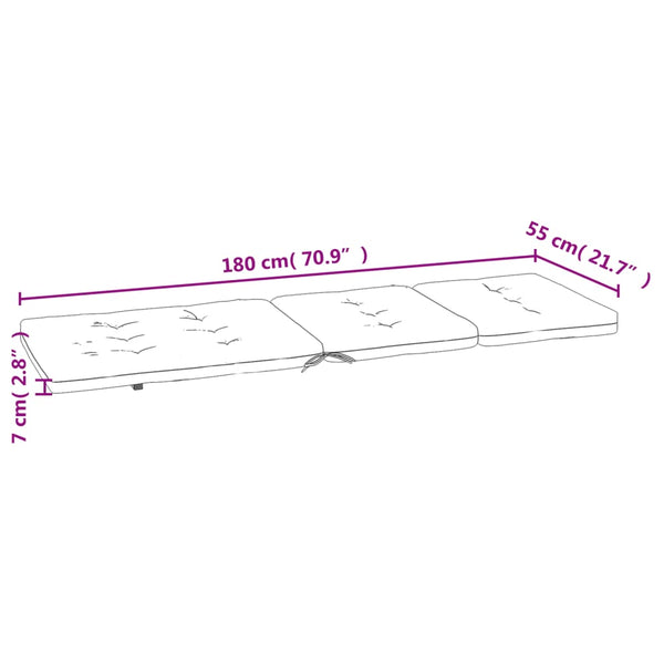 Liegestuhlauflagen 2er Set Rot Karomuster