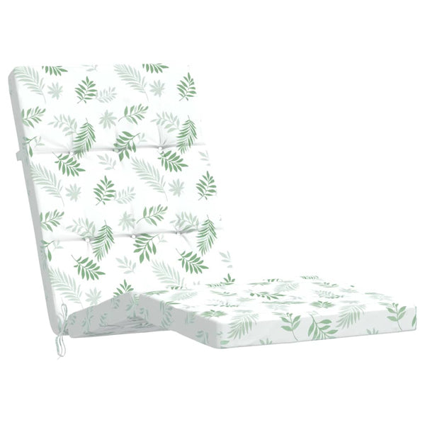 vidaXL Coussins de chaise longue 2 pcs Tissu Oxford motif feuille