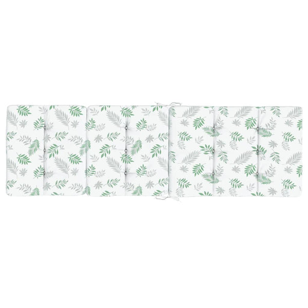 vidaXL Coussins de chaise longue 2 pcs Tissu Oxford motif feuille