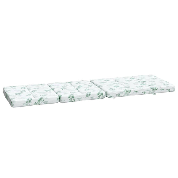 vidaXL Coussins de chaise longue 2 pcs Tissu Oxford motif feuille