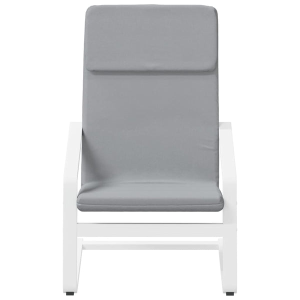 vidaXL Recliner with Footrest Light Grey Fabric