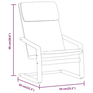 vidaXL Recliner with Footrest Light Grey Fabric