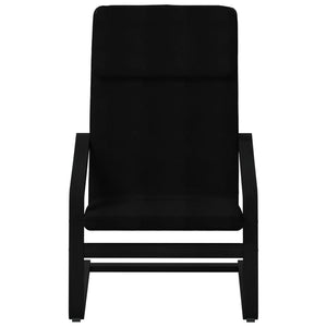 Relaxsessel mit Hocker Schwarz Stoff