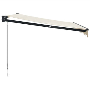 Markise Einziehbar Creme 3x2,5 m Stoff und Aluminium