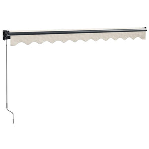 Markise Einziehbar Creme 3x2,5 m Stoff und Aluminium