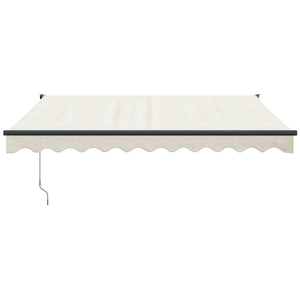Markise Einziehbar Creme 3,5x2,5 m Stoff und Aluminium