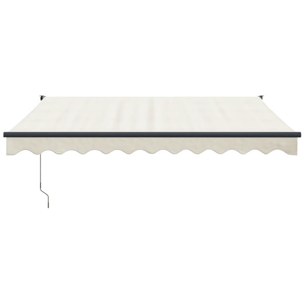 Markise Einziehbar Creme 3,5x2,5 m Stoff und Aluminium