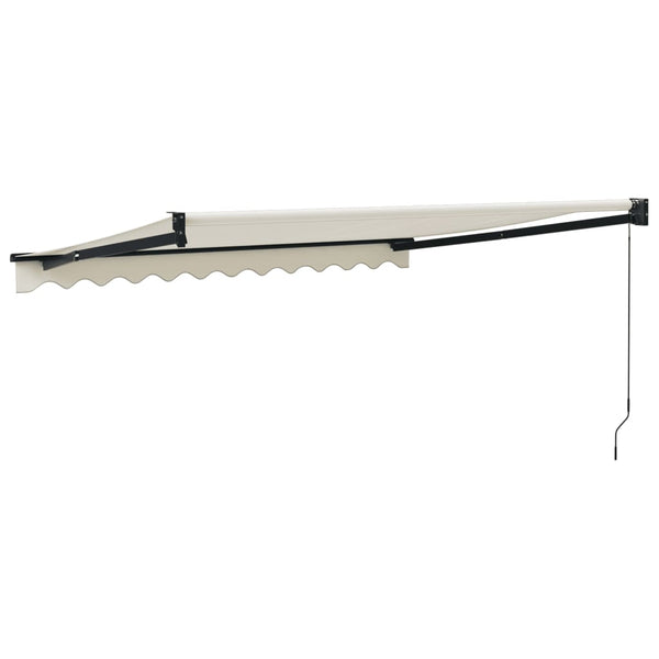 Markise Einziehbar Creme 3,5x2,5 m Stoff und Aluminium