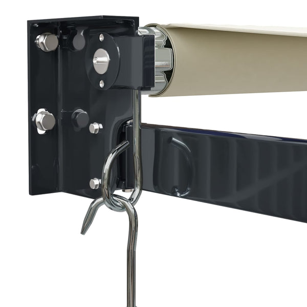 Markise Einziehbar Creme 3,5x2,5 m Stoff und Aluminium