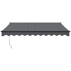 Markise Einziehbar Anthrazit 3x2,5 m Stoff und Aluminium