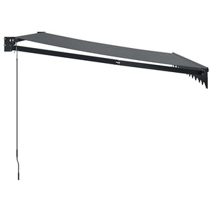 Markise Einziehbar Anthrazit 3x2,5 m Stoff und Aluminium