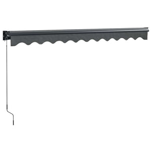 Markise Einziehbar Anthrazit 3x2,5 m Stoff und Aluminium