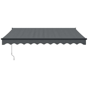 Markise Einziehbar Anthrazit 3,5x2,5 m Stoff und Aluminium