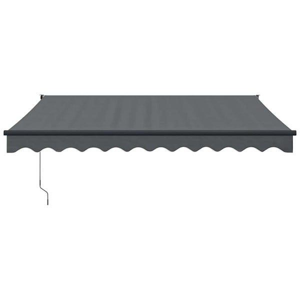 Markise Einziehbar Anthrazit 3,5x2,5 m Stoff und Aluminium