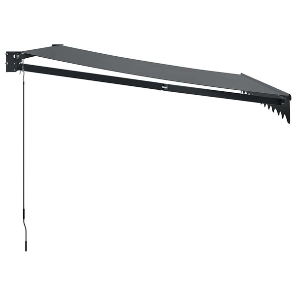 Markise Einziehbar Anthrazit 3,5x2,5 m Stoff und Aluminium