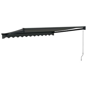 Markise Einziehbar Anthrazit 3,5x2,5 m Stoff und Aluminium