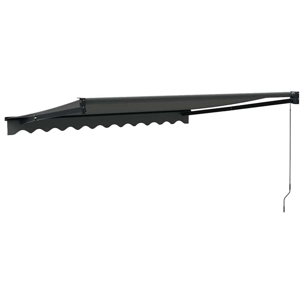 Markise Einziehbar Anthrazit 3,5x2,5 m Stoff und Aluminium