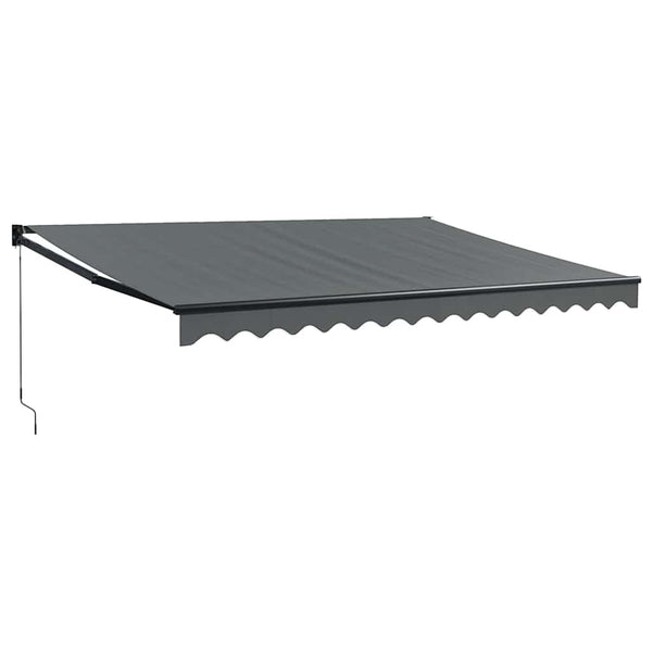 Markise Einziehbar Anthrazit 4x3 m Stoff und Aluminium