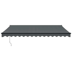 Markise Einziehbar Anthrazit 4x3 m Stoff und Aluminium
