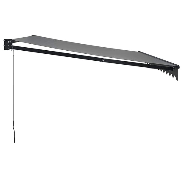 Markise Einziehbar Anthrazit 4x3 m Stoff und Aluminium
