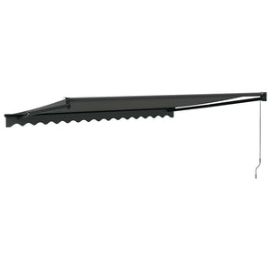 Markise Einziehbar Anthrazit 4x3 m Stoff und Aluminium