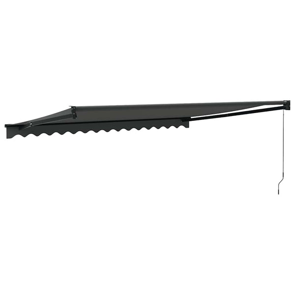Markise Einziehbar Anthrazit 4x3 m Stoff und Aluminium