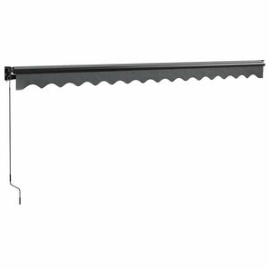Markise Einziehbar Anthrazit 4x3 m Stoff und Aluminium