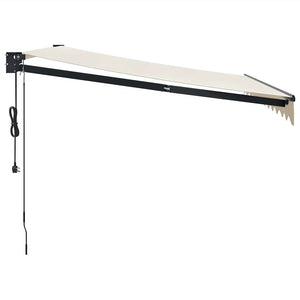 Elektrische Markise mit Kurbel Creme 3x2,5 m