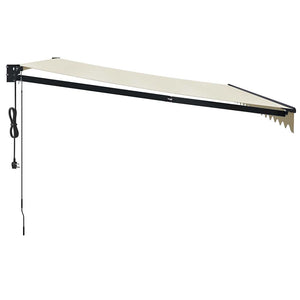 Elektrische Markise mit Kurbel Creme 4x3 m