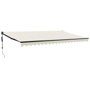 Elektrische Markise mit Kurbel Creme 5x3 m